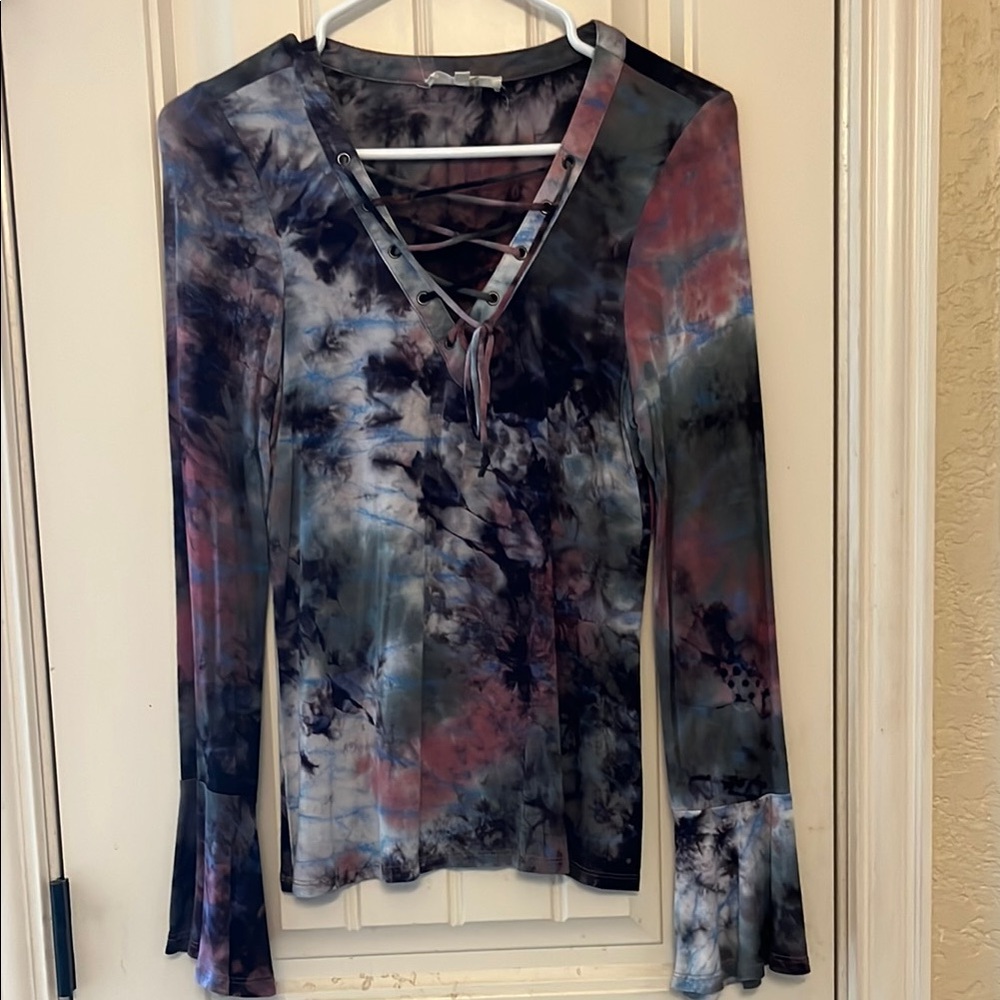 Tie-Dye Long Sleeve Top